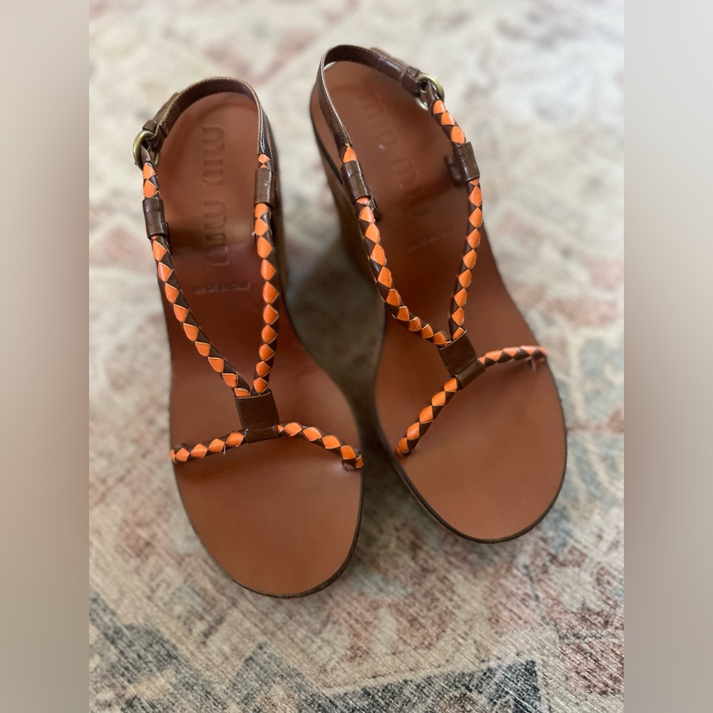 Miu Miu Wedge Sandals